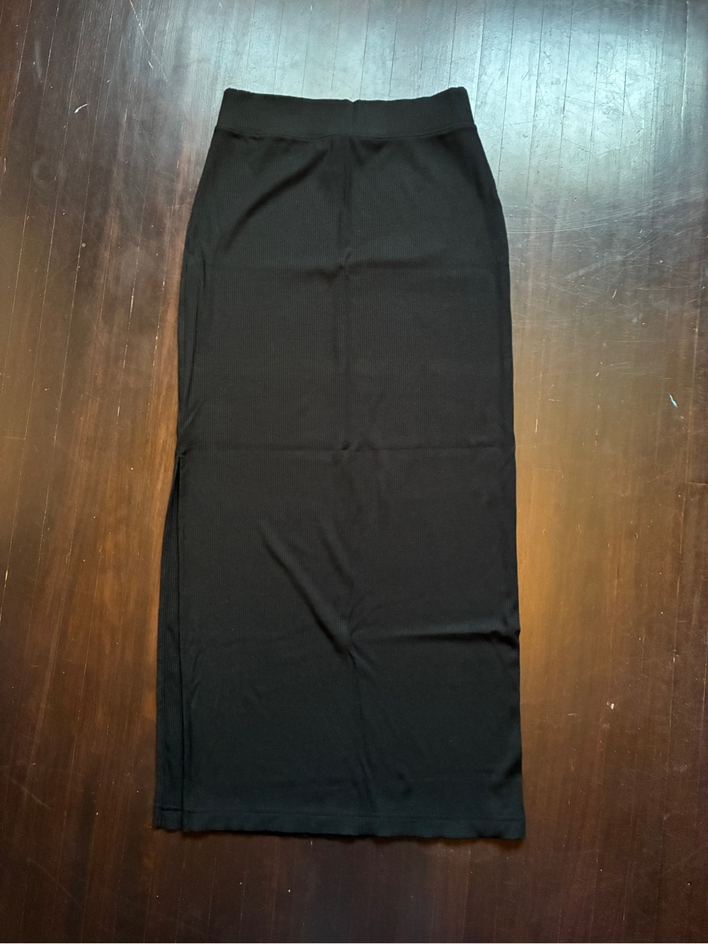 Classic Black Knit Maxi Skirt, size small